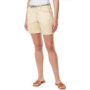 Gloria Vanderbilt Midrise Belted Trouser Short - Sz 8, Cotton-Spandex Blend